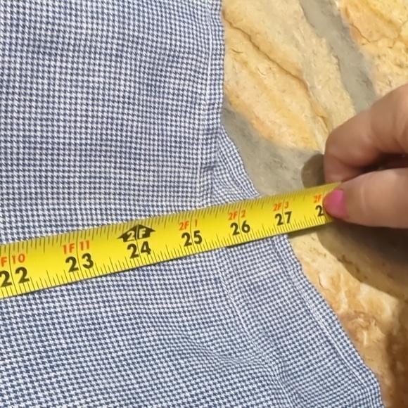 Talbots 100% Linen Blue Button Down Sleeveless Shirt - Picture 10 of 11